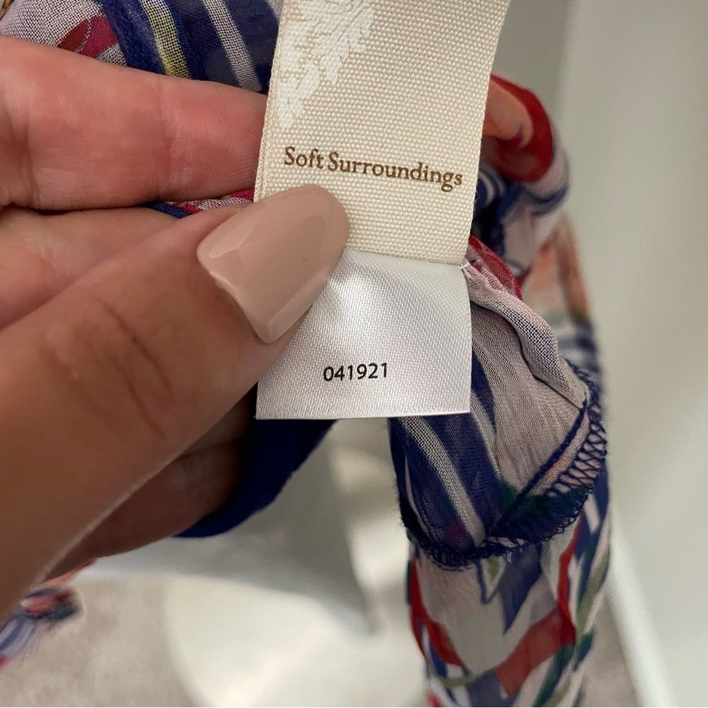 SOFT SURROUNDINGS Tory Tunic Embroidered Multi Color Blouse - Picture 15 of 16